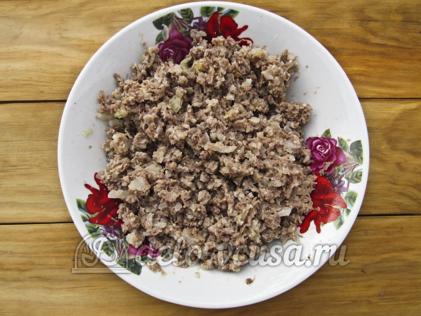 Шаг 15 приготовления Блинчики с куриными желудками