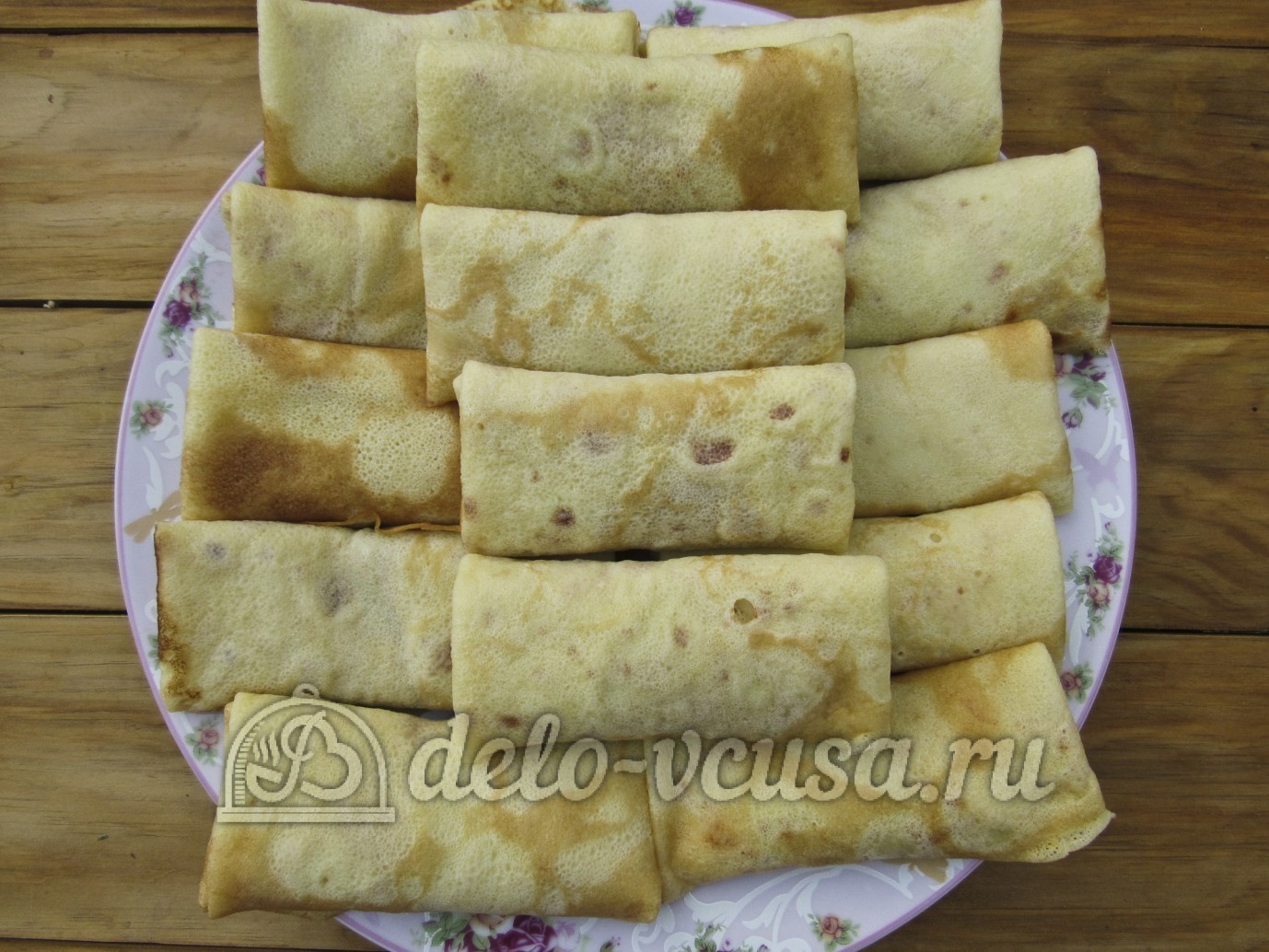 Шаг 19 приготовления Блинчики с куриными желудками