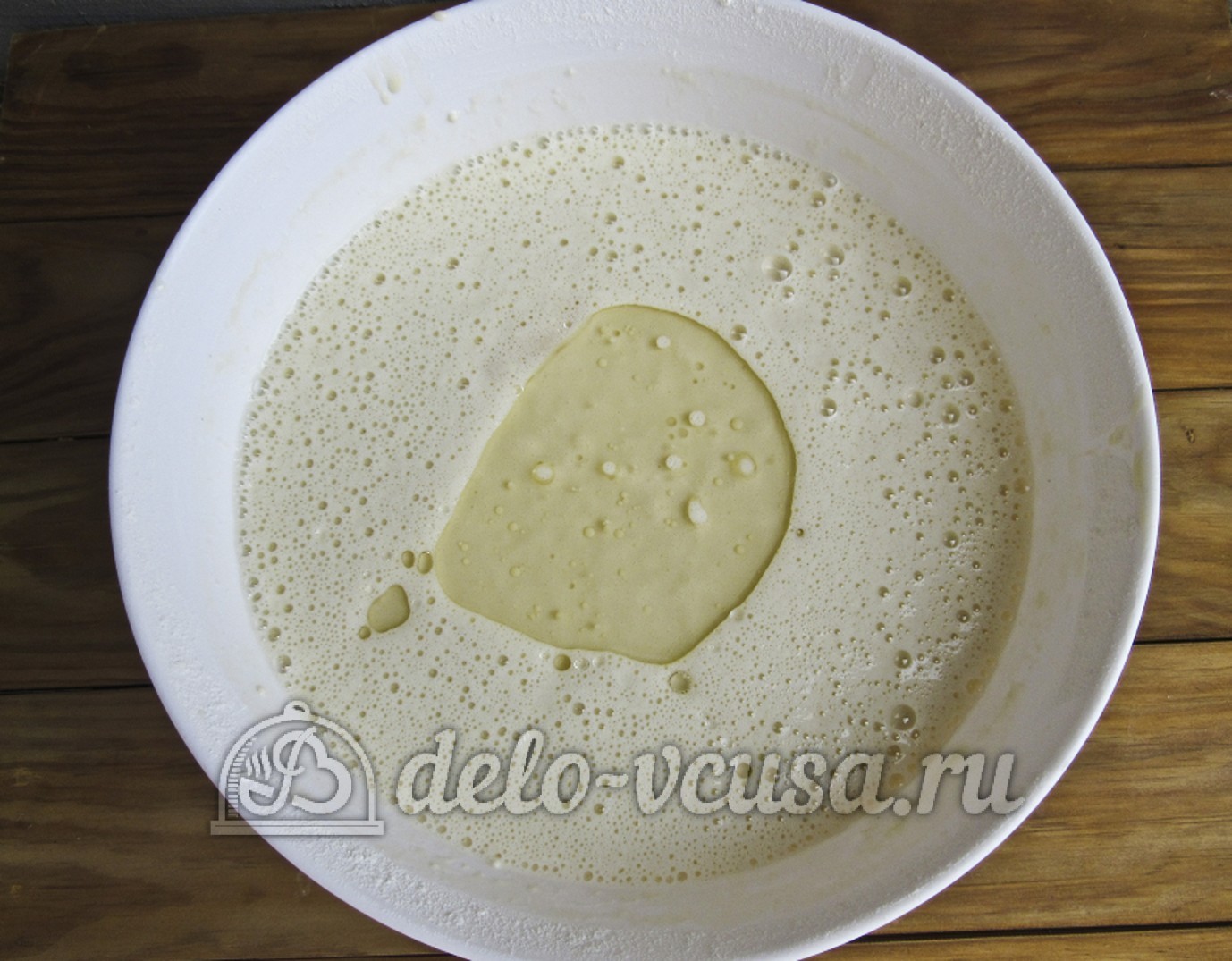 Шаг 6 приготовления Блинчики с куриными желудками