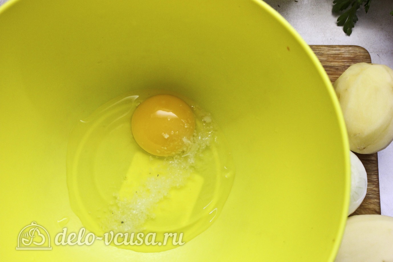 Шаг 2 приготовления Оладьи из кабачков и картофеля