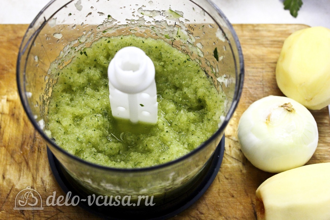 Шаг 5 приготовления Оладьи из кабачков и картофеля