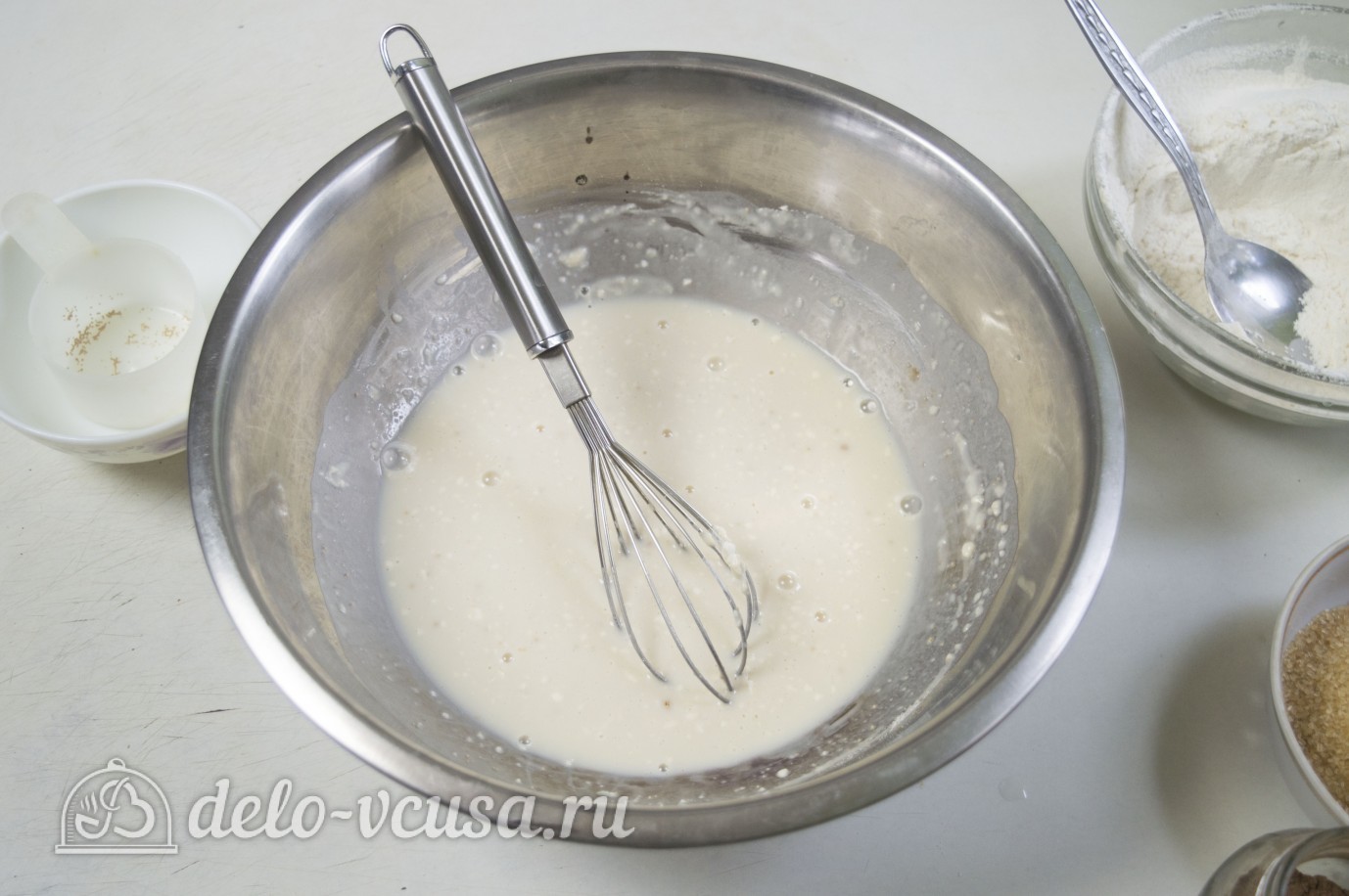 Шаг 1 приготовления Булочки с корицей
