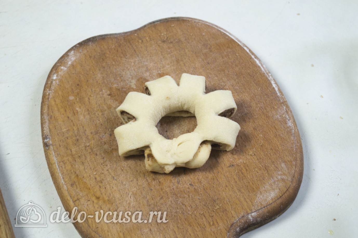 Шаг 11 приготовления Булочки с корицей