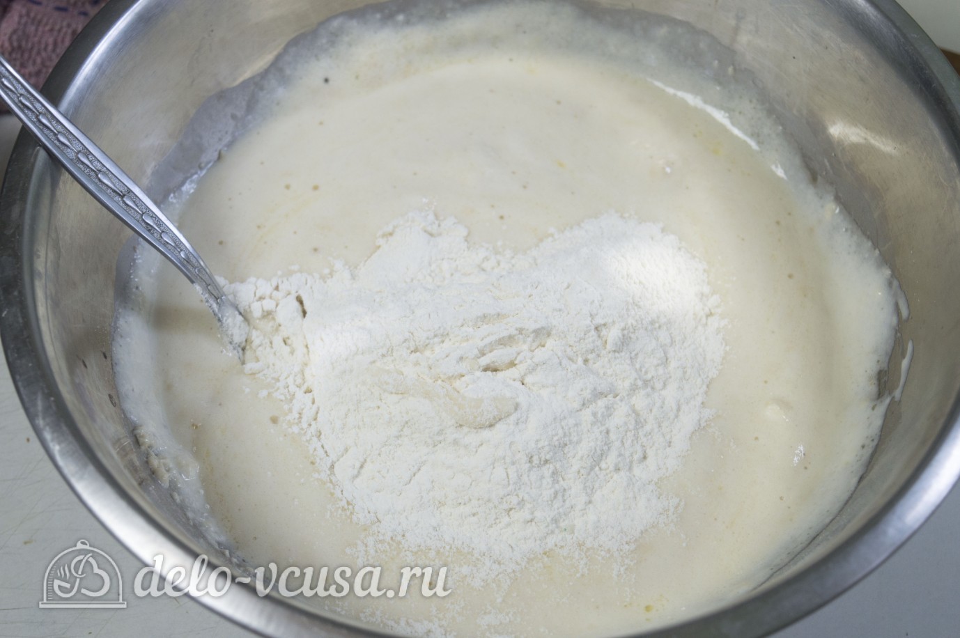 Шаг 3 приготовления Булочки с корицей