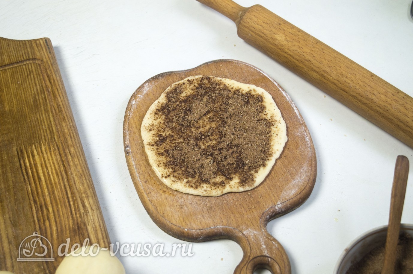 Шаг 9 приготовления Булочки с корицей
