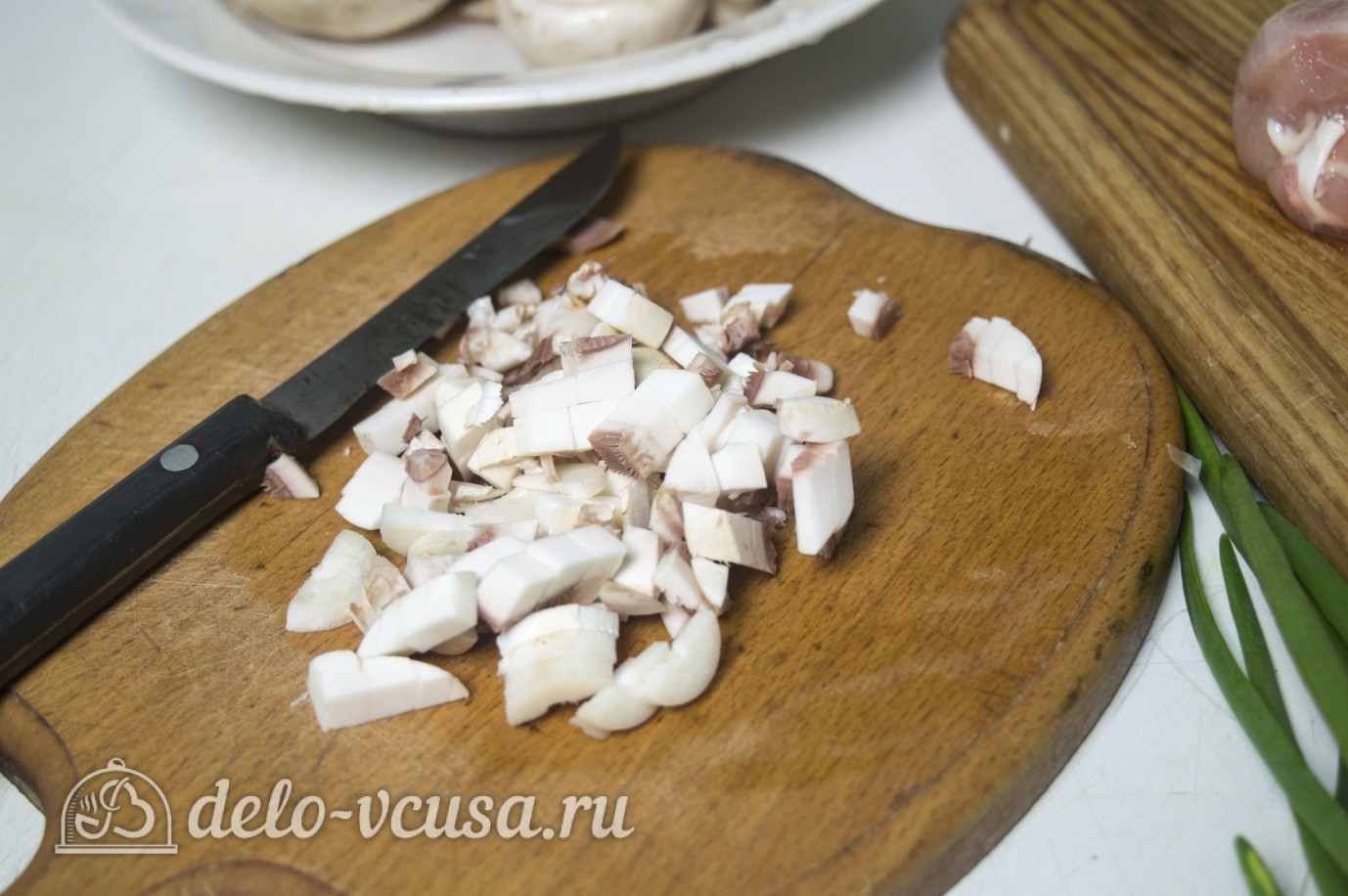 Шаг 2 приготовления Лаваш с курицей и грибами