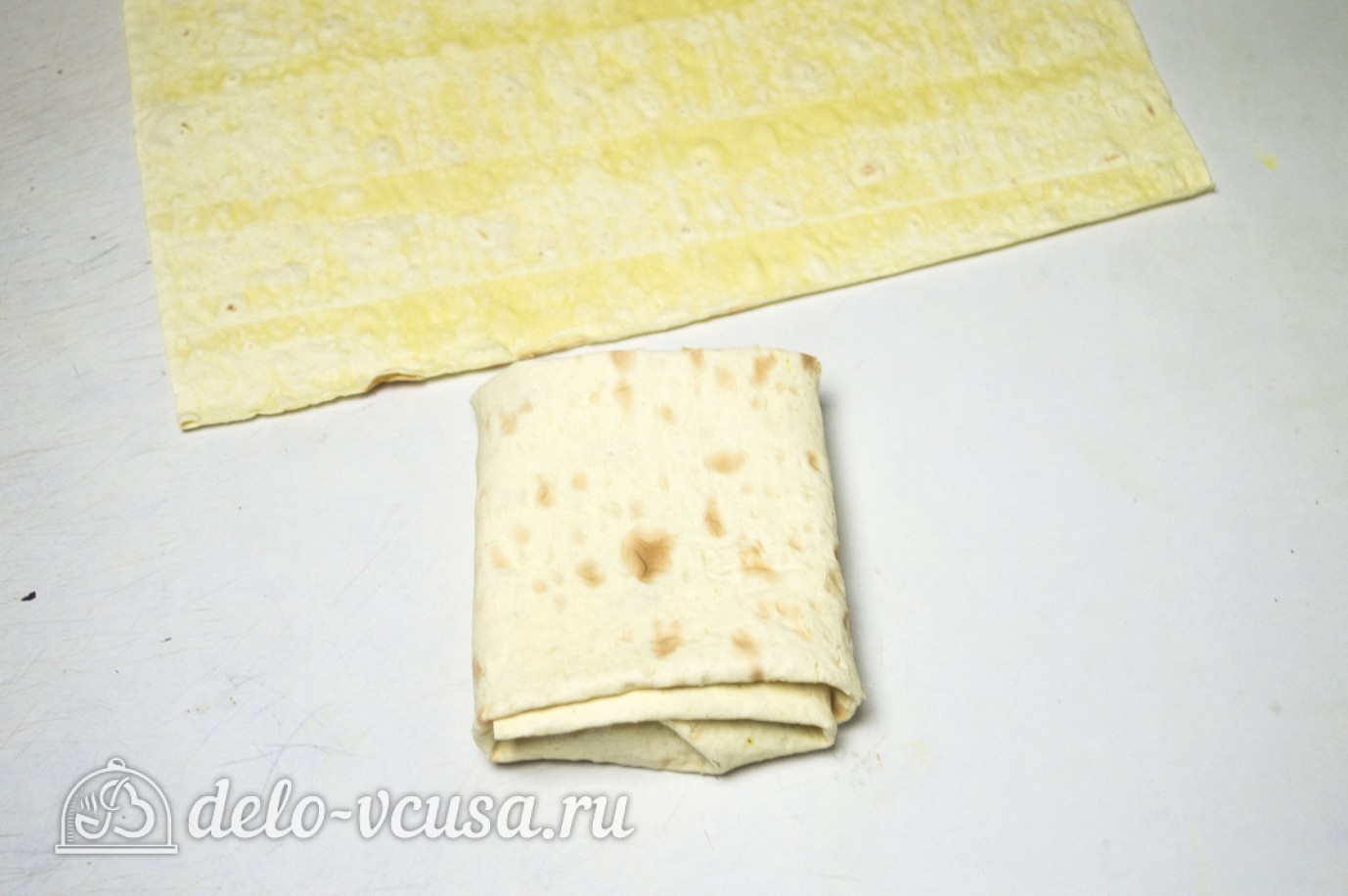 Шаг 9 приготовления Лаваш с курицей и грибами