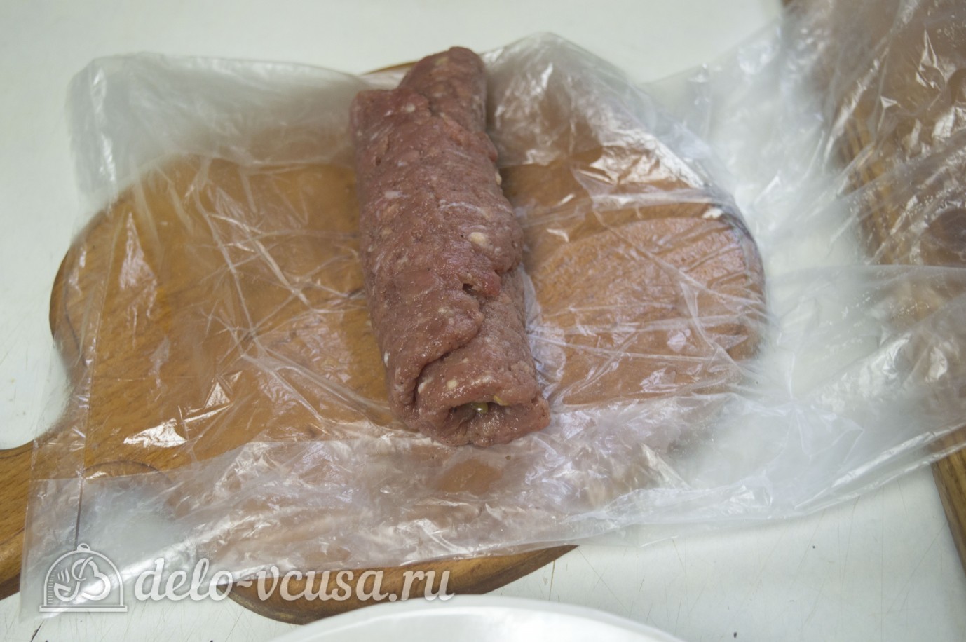 Шаг 7 приготовления Мясные рулетики с грибами
