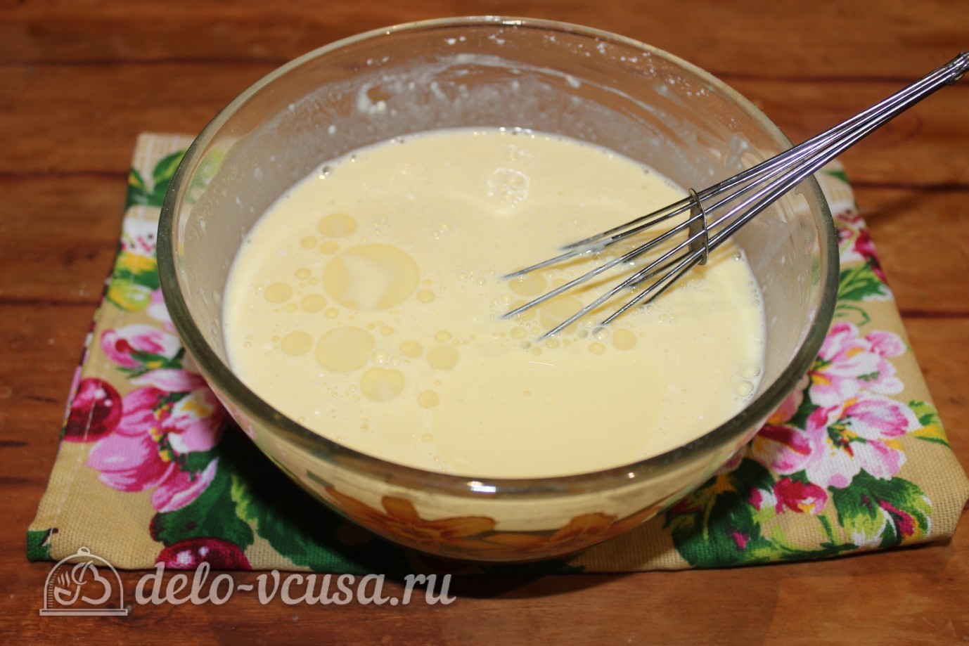 Шаг 5 приготовления Блины с ветчиной и сыром