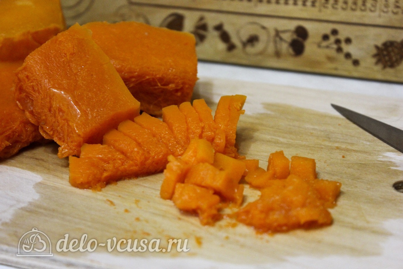 Шаг 2 приготовления Кукурузная каша с тыквой в мультиварке