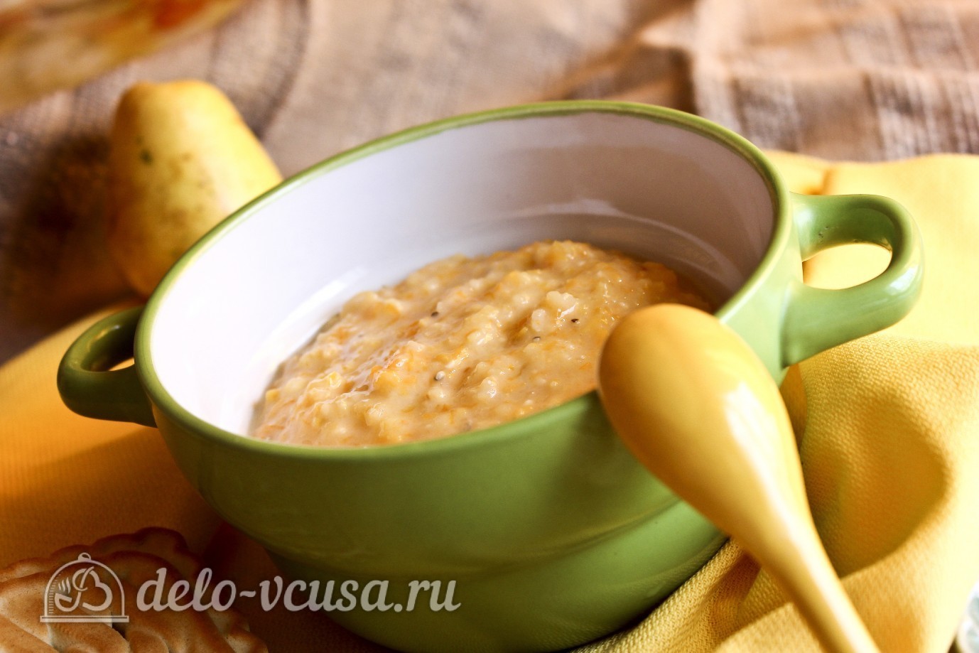 Шаг 5 приготовления Кукурузная каша с тыквой в мультиварке