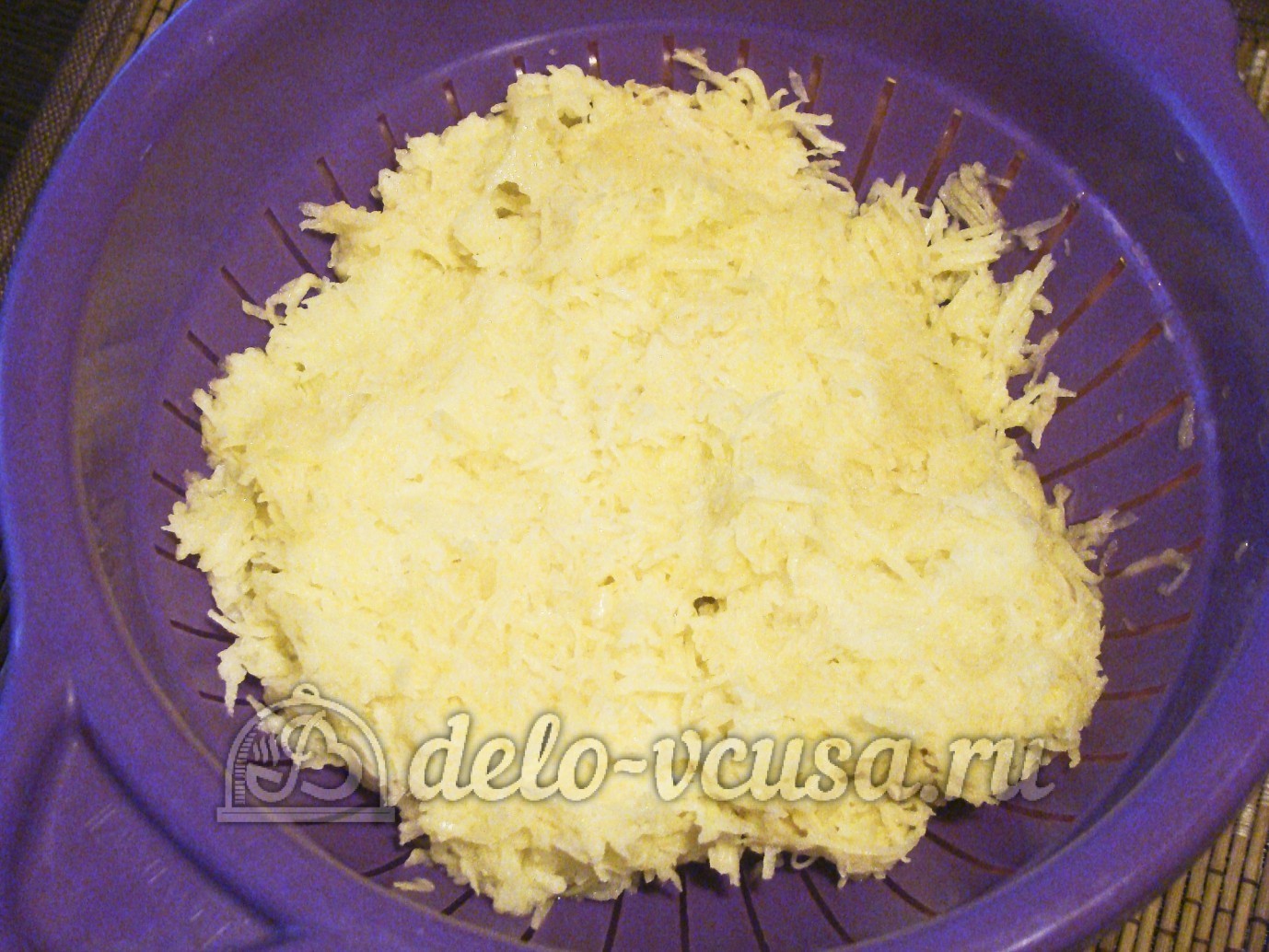 Шаг 3 приготовления Картофельные драники с мясом