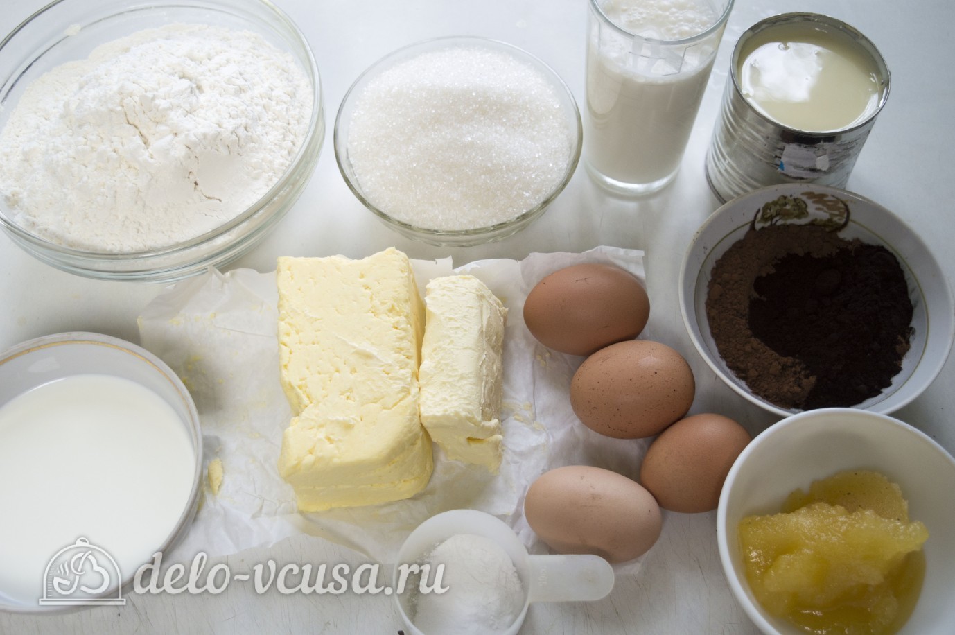 Фото ингредиенты Торт Спартак