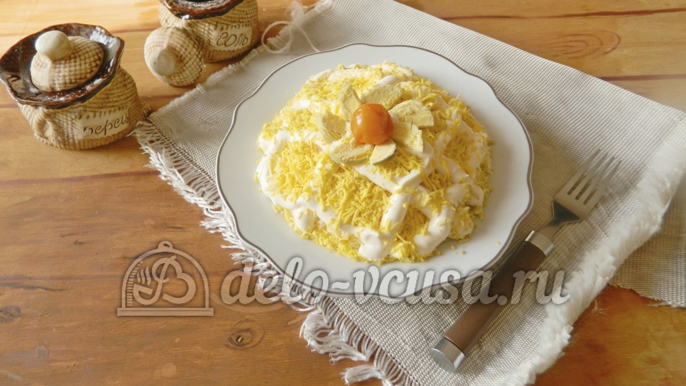 Обложка рецепта Салат с грибами и сыром