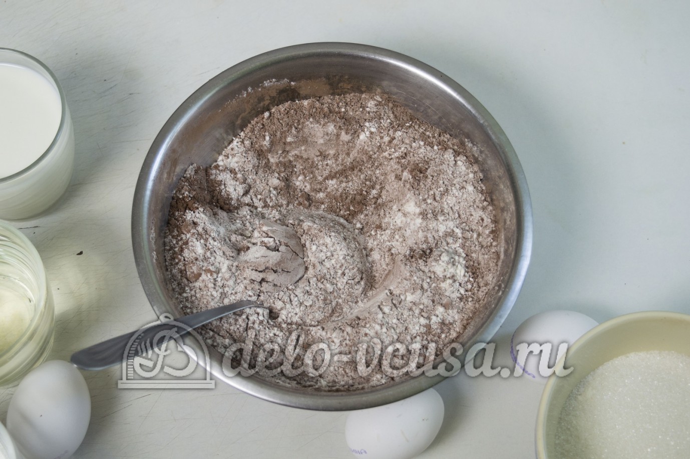 Шаг 1 приготовления Шоколадно-кокосовый торт