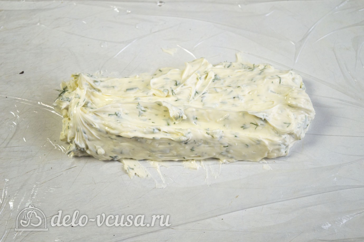 Шаг 3 приготовления Сливочное масло с чесноком и зеленью