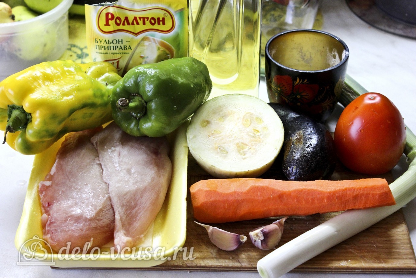 Ингредиенты Курица с овощами в горшочках Фото ингредиенты Курица с овощами в горшочках