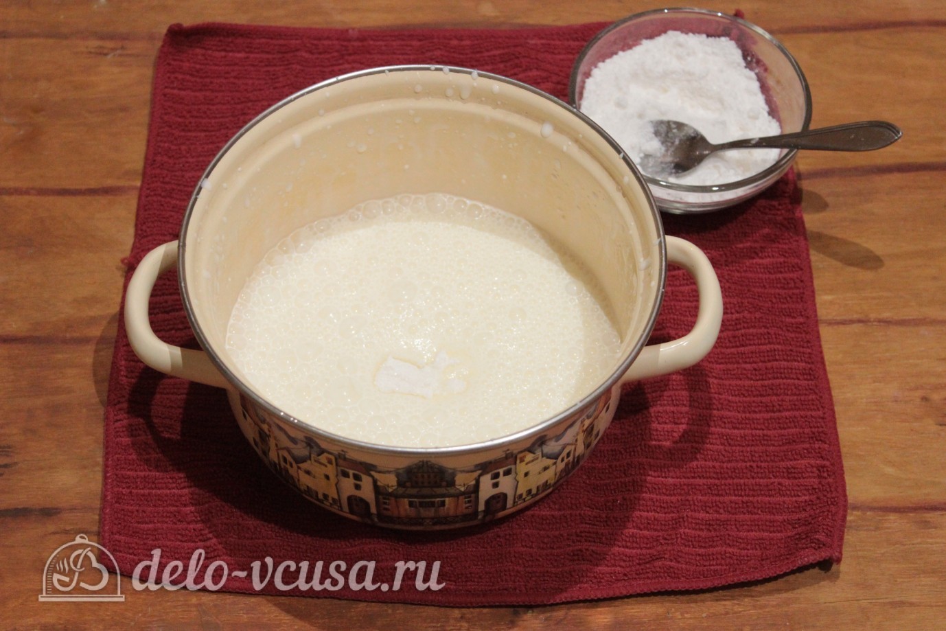 Шаг 4 приготовления Сметанный крем