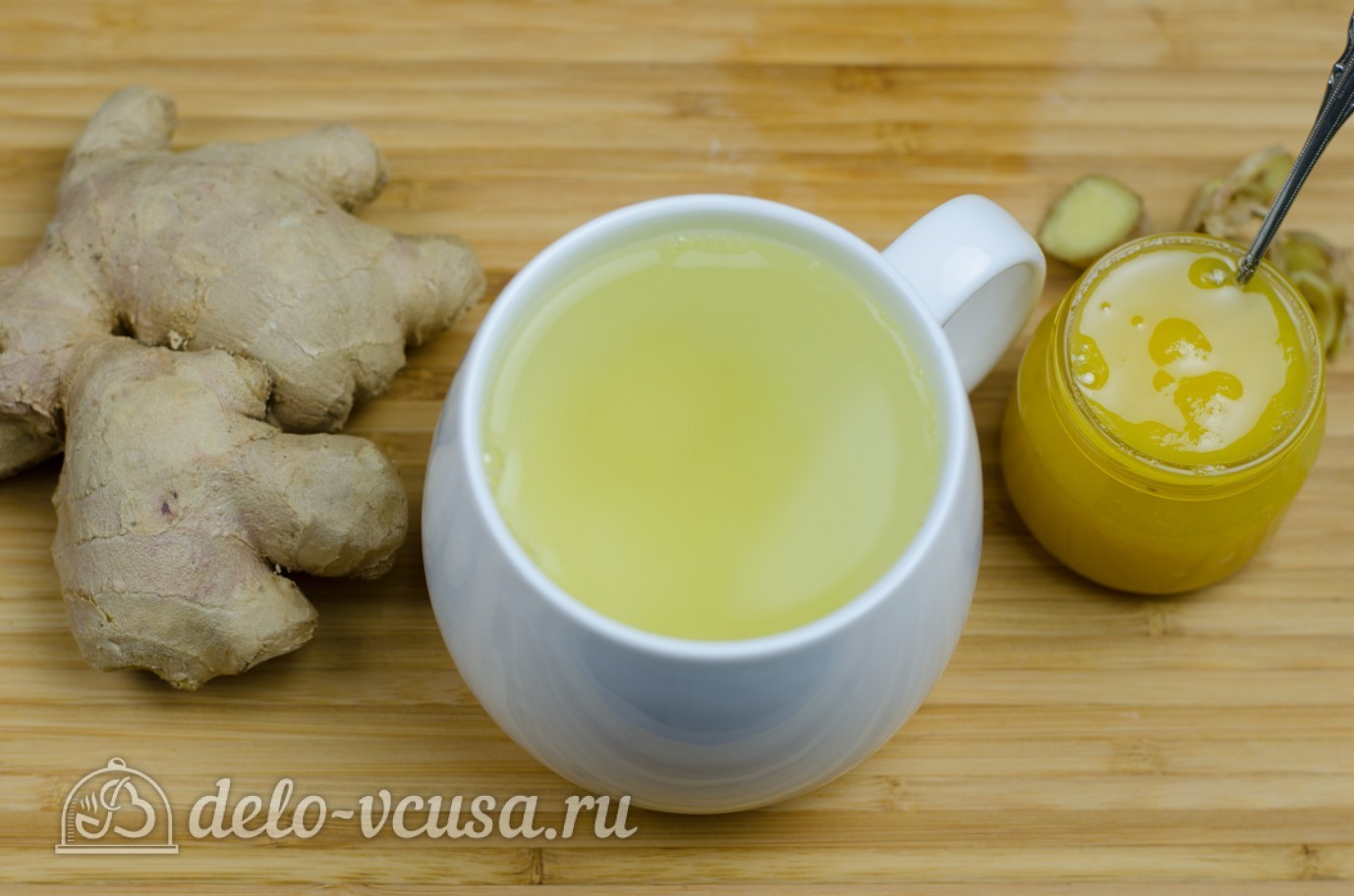 Шаг 5 приготовления Имбирный чай с медом