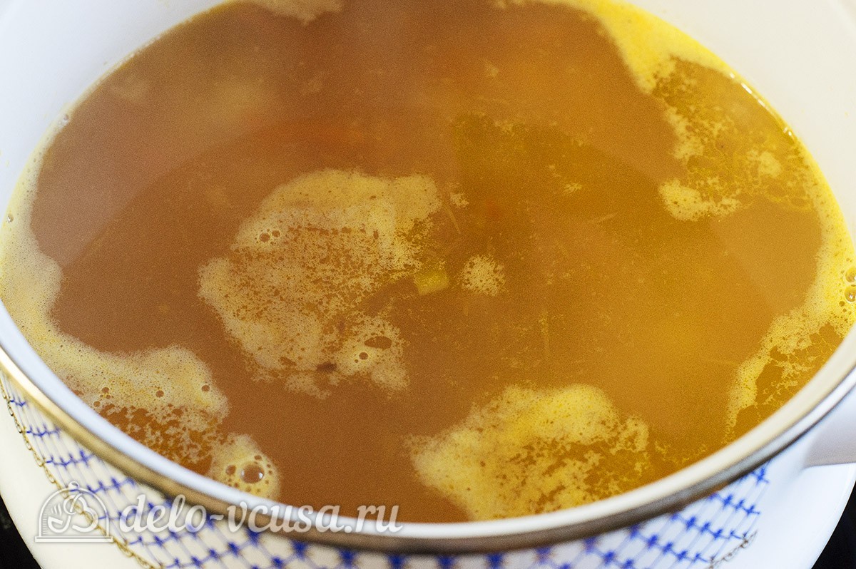 Шаг 10 приготовления Суп с фрикадельками и картошкой