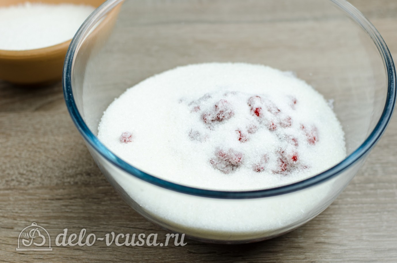 Шаг 3 приготовления Калина перетертая с сахаром