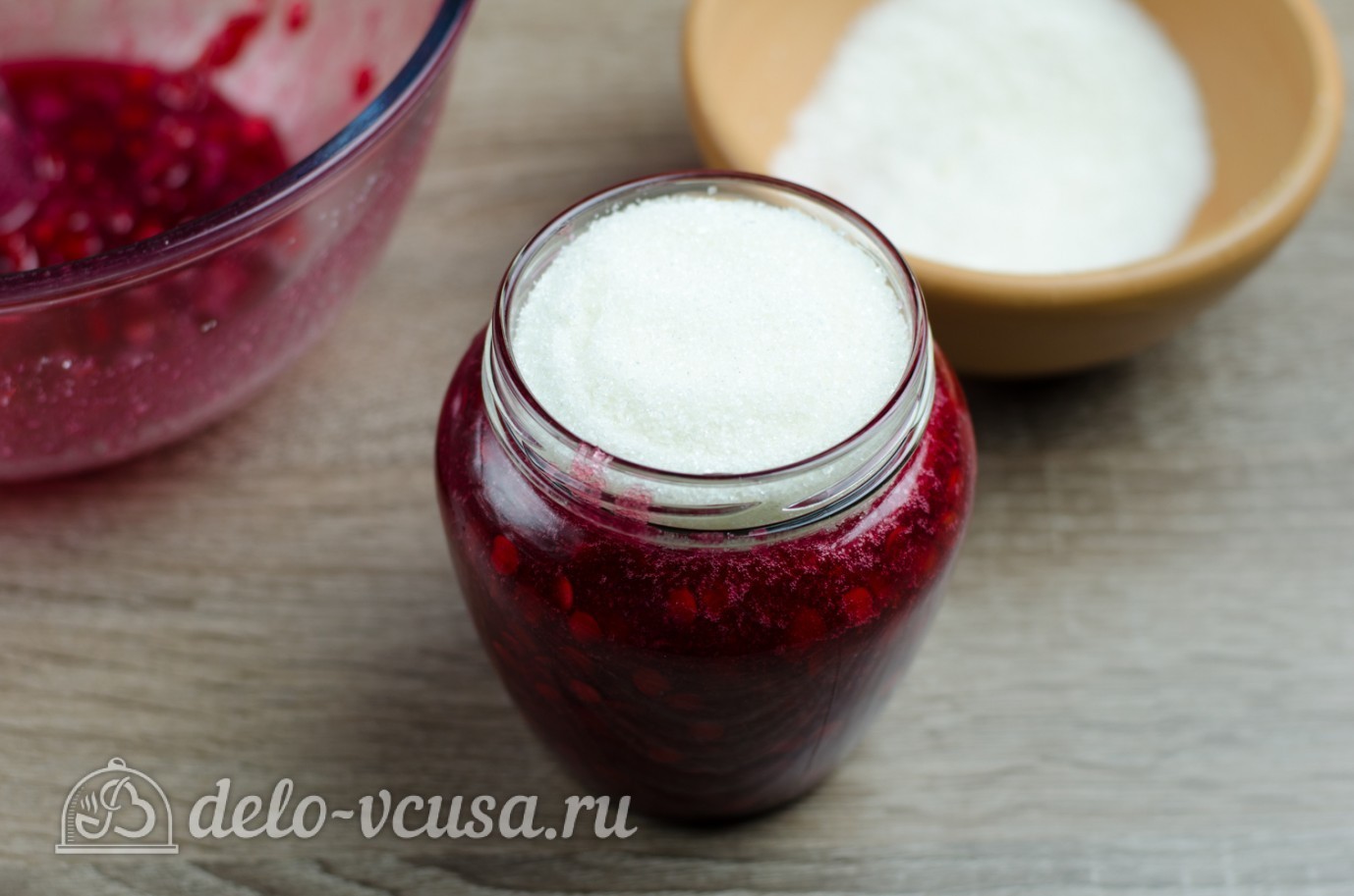 Шаг 5 приготовления Калина перетертая с сахаром
