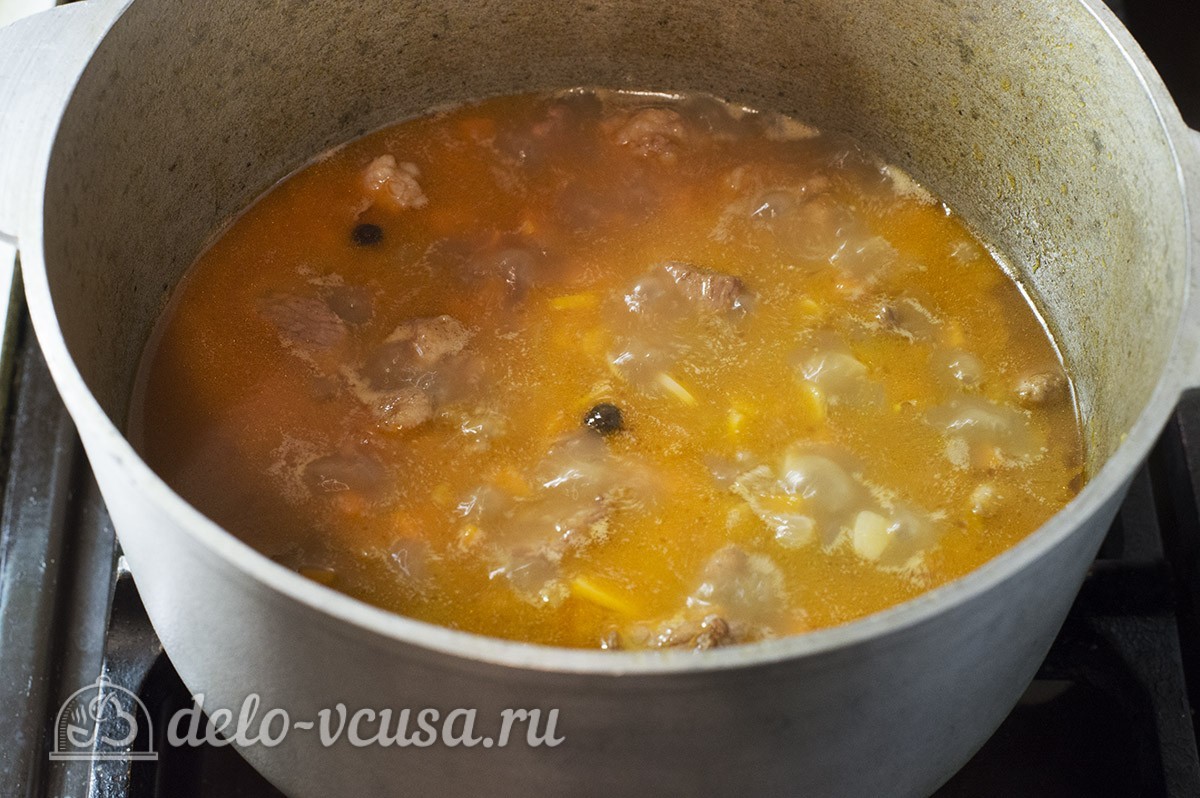 Шаг 12 приготовления Плов из красного риса