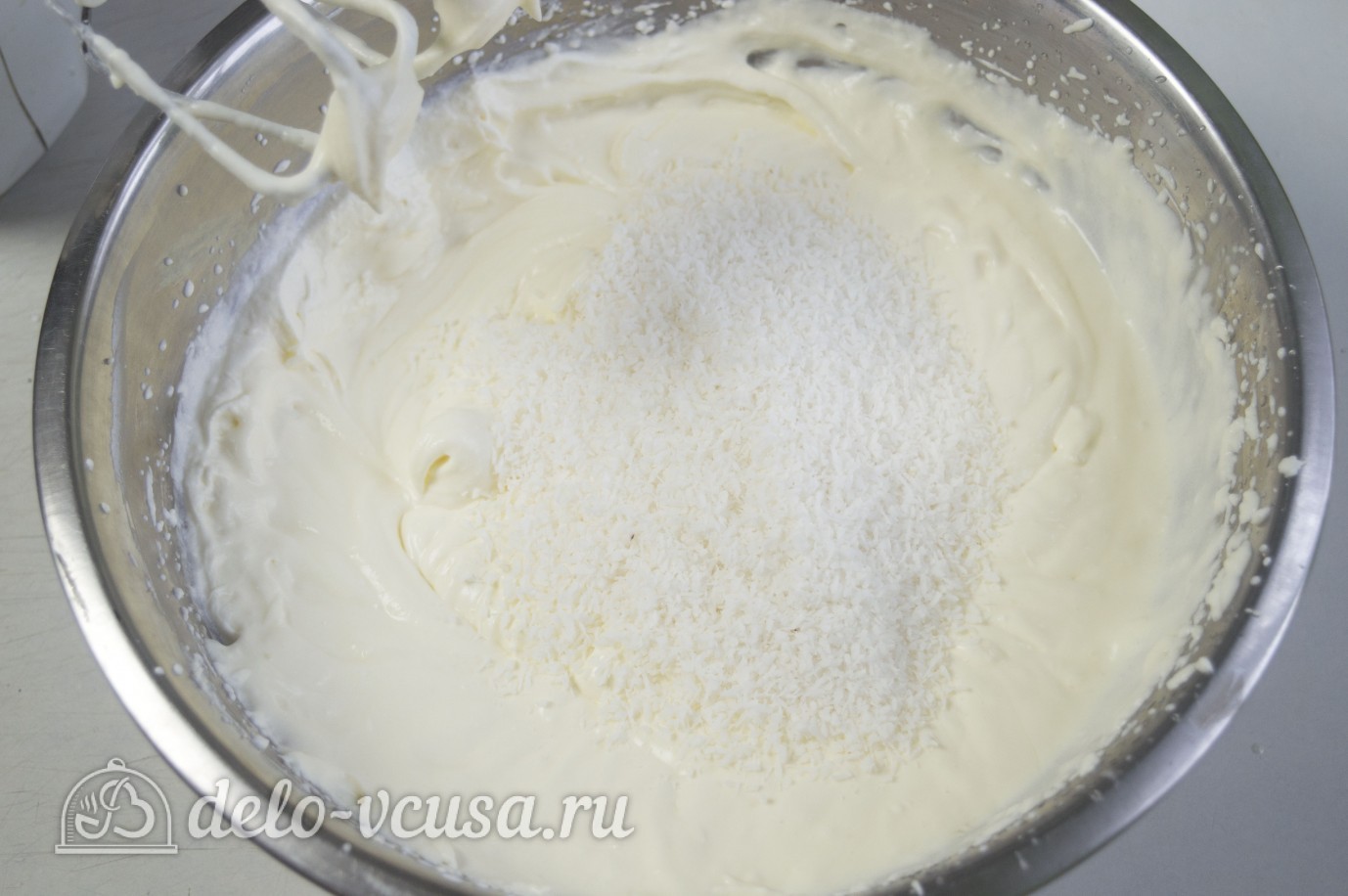 Шаг 8 приготовления Кокосовый чизкейк