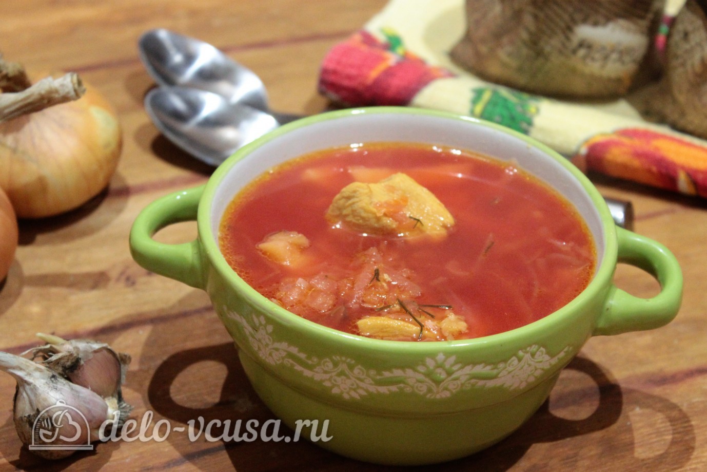 Обложка рецепта Борщ с курицей