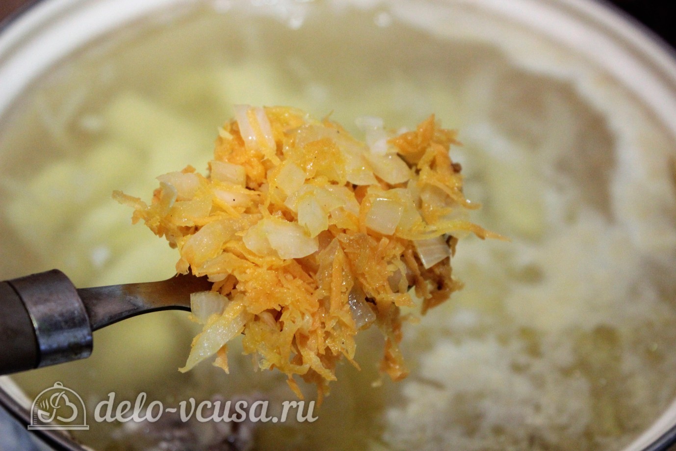 Шаг 4 приготовления Борщ с курицей