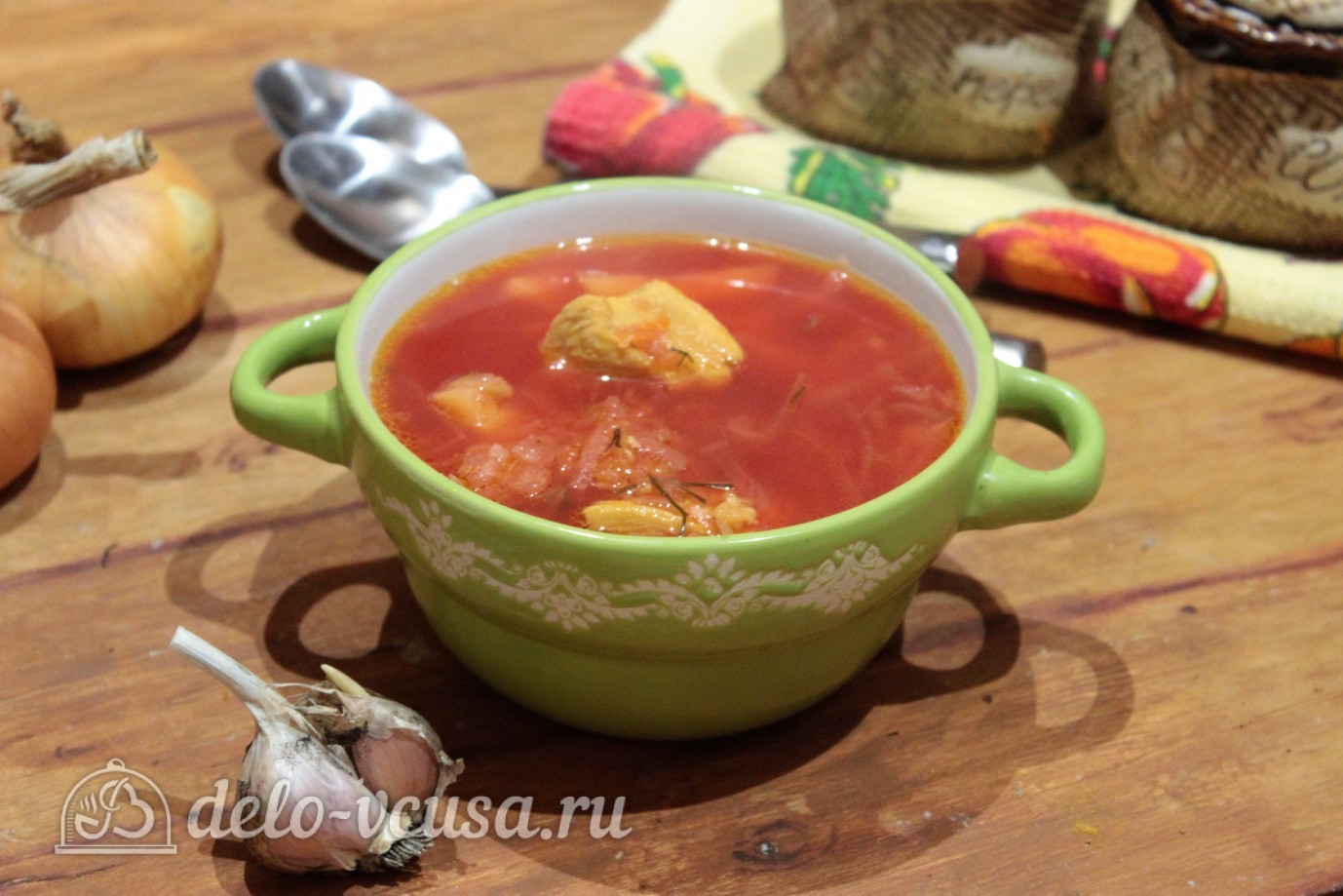Шаг 8 приготовления Борщ с курицей