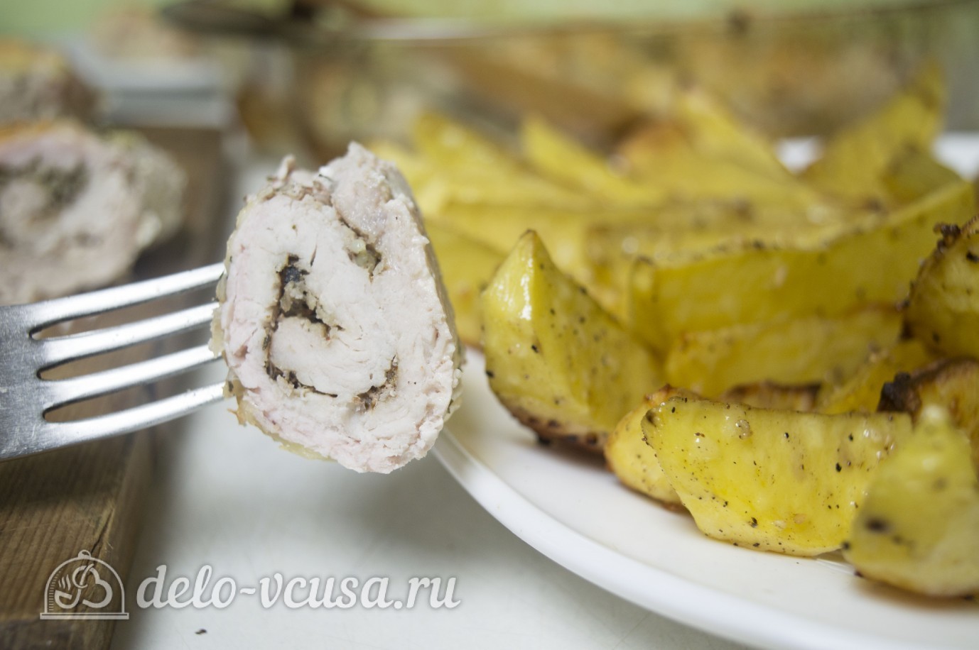 Шаг 12 приготовления Мясные рулеты с картофелем
