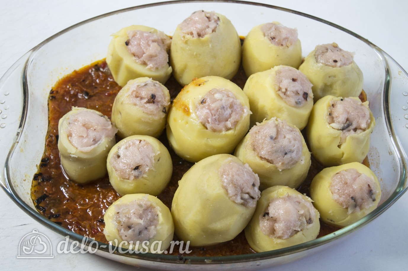 Шаг 10 приготовления Картофельные гнезда с курицей