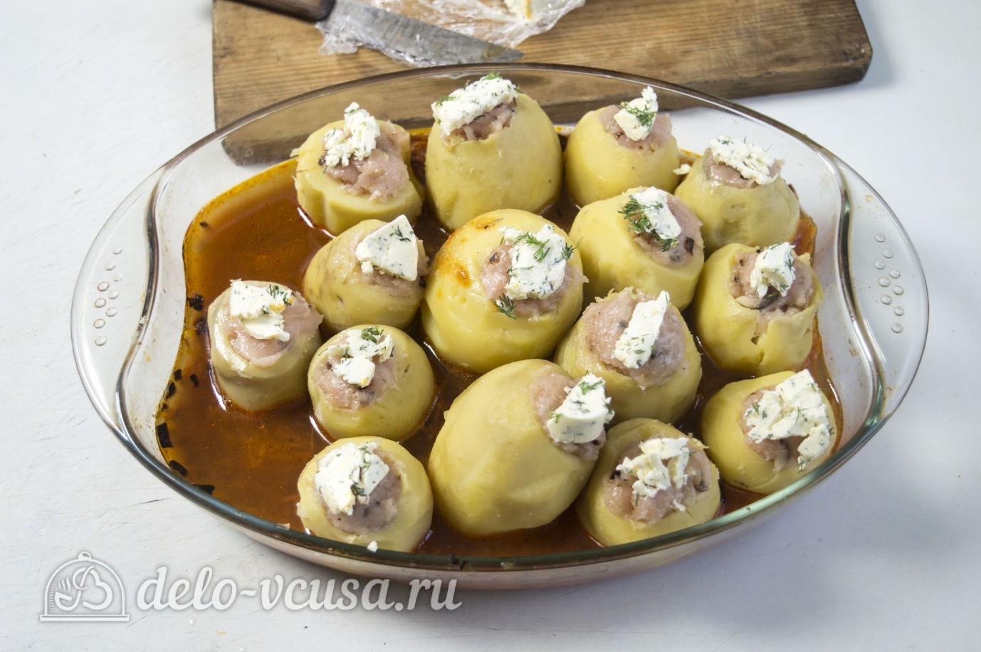 Шаг 11 приготовления Картофельные гнезда с курицей