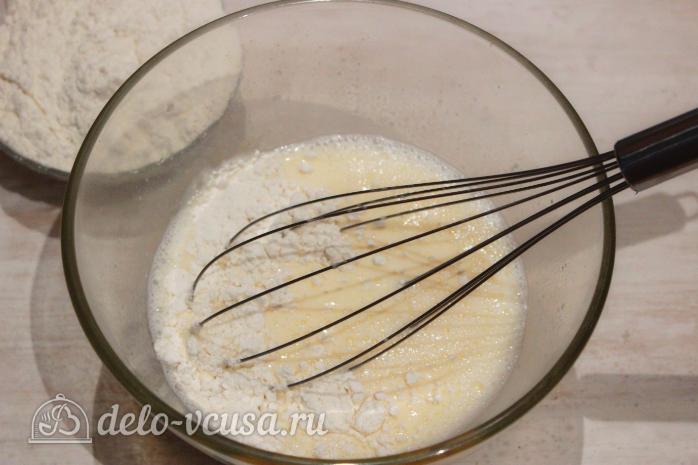 Шаг 4 приготовления Блины с фруктовой начинкой