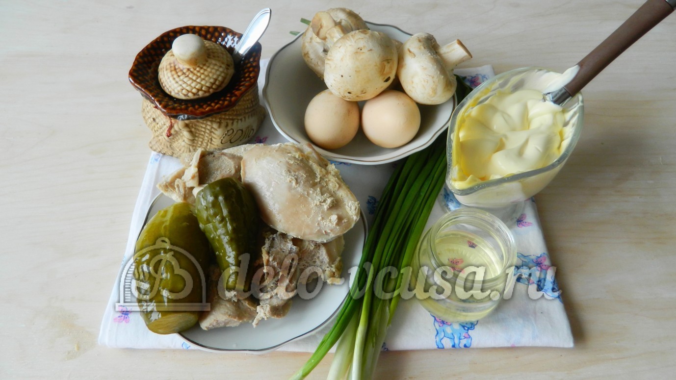Ингредиенты Салат Березка с курицей Фото ингредиенты Салат Березка с курицей