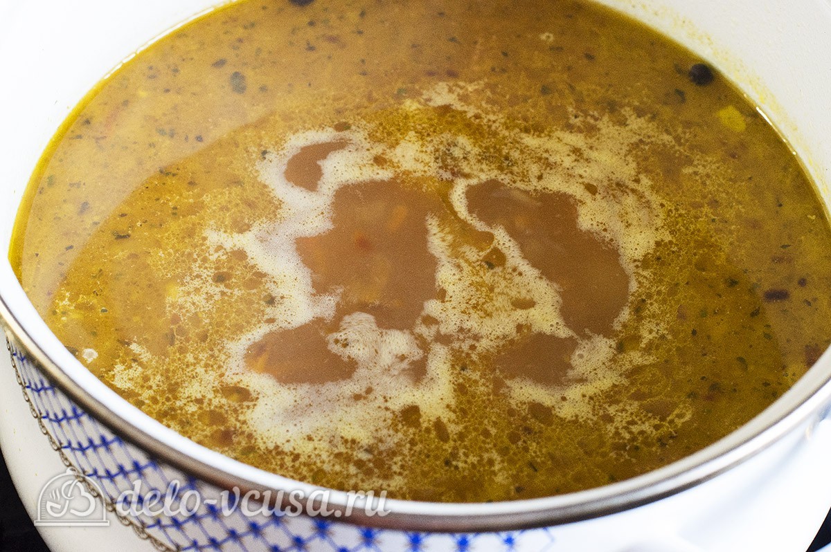 Шаг 5 приготовления Суп из куриных крылышек