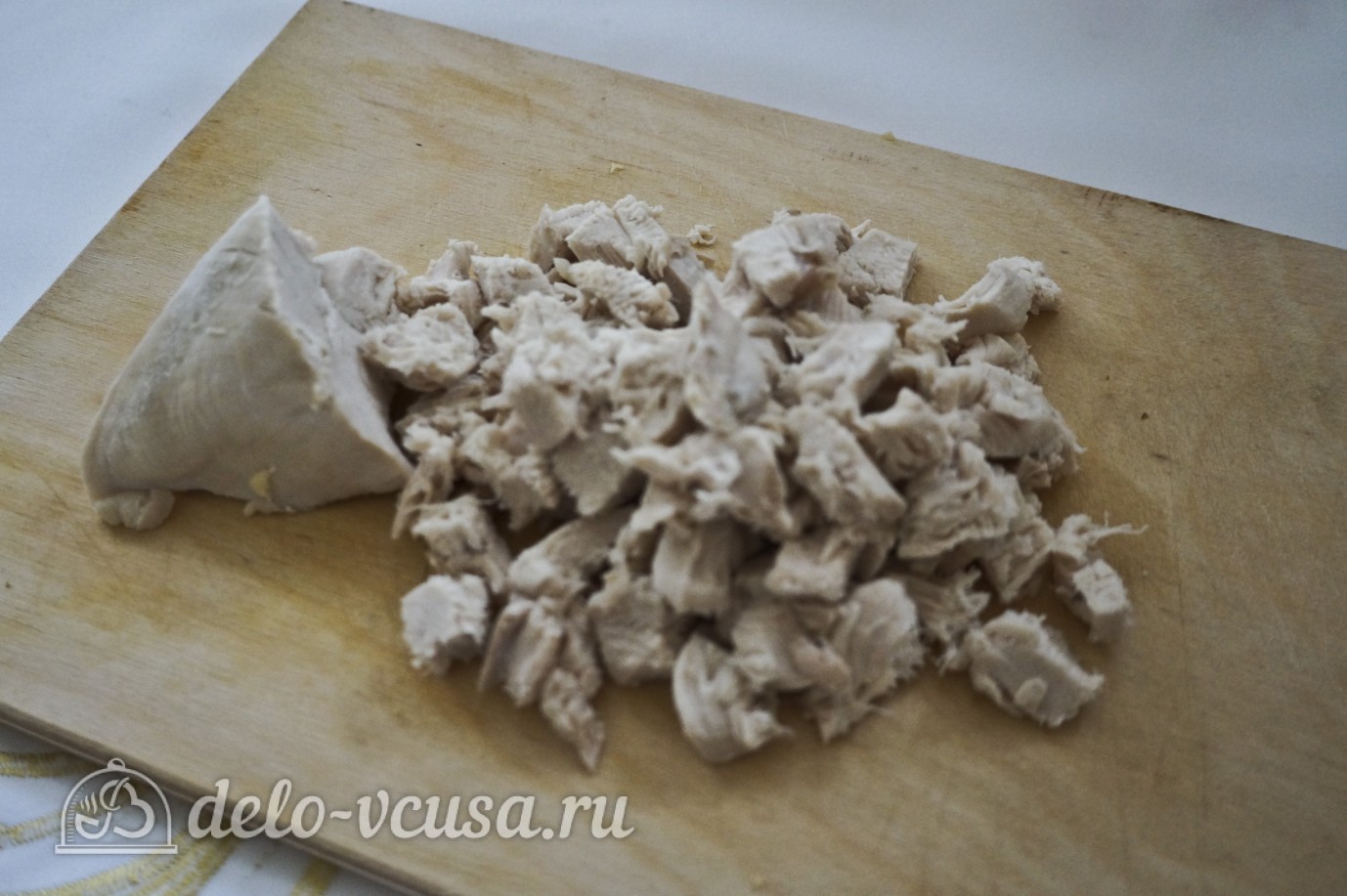 Шаг 2 приготовления Салат с блинами и грибами