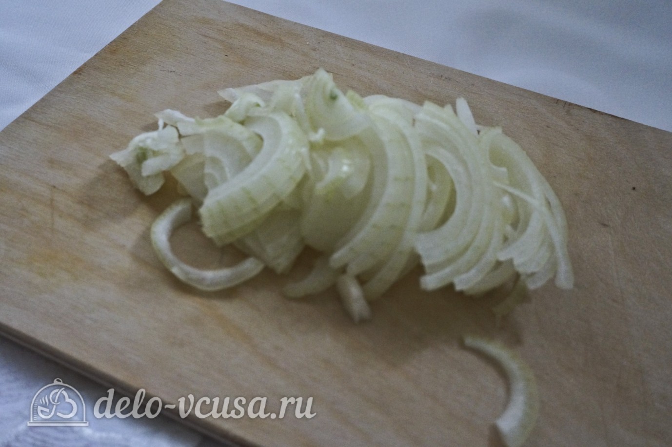 Шаг 3 приготовления Салат с блинами и грибами