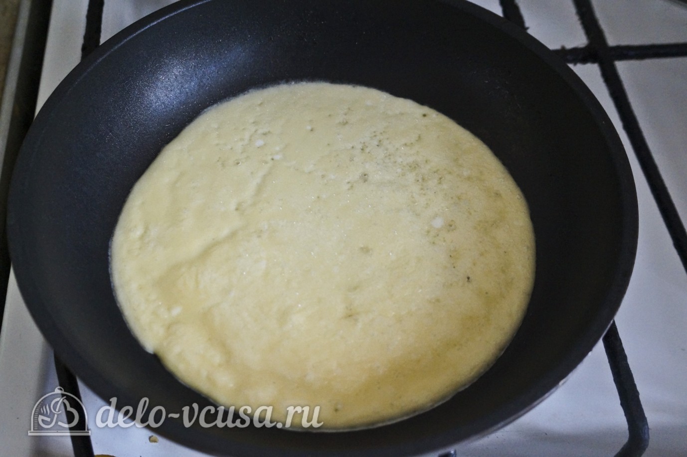Шаг 8 приготовления Салат с блинами и грибами