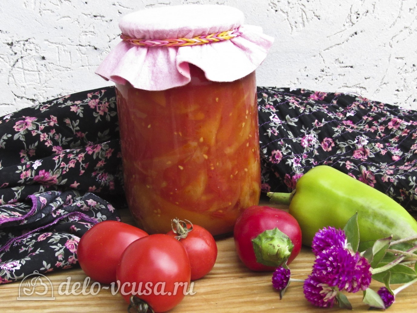 Обложка рецепта Лечо с помидорами и перцем