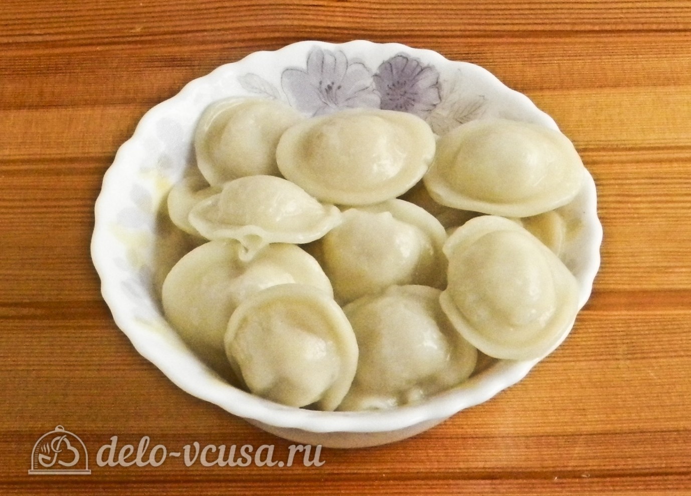 Шаг 8 приготовления Пельмени в горшочках с грибами