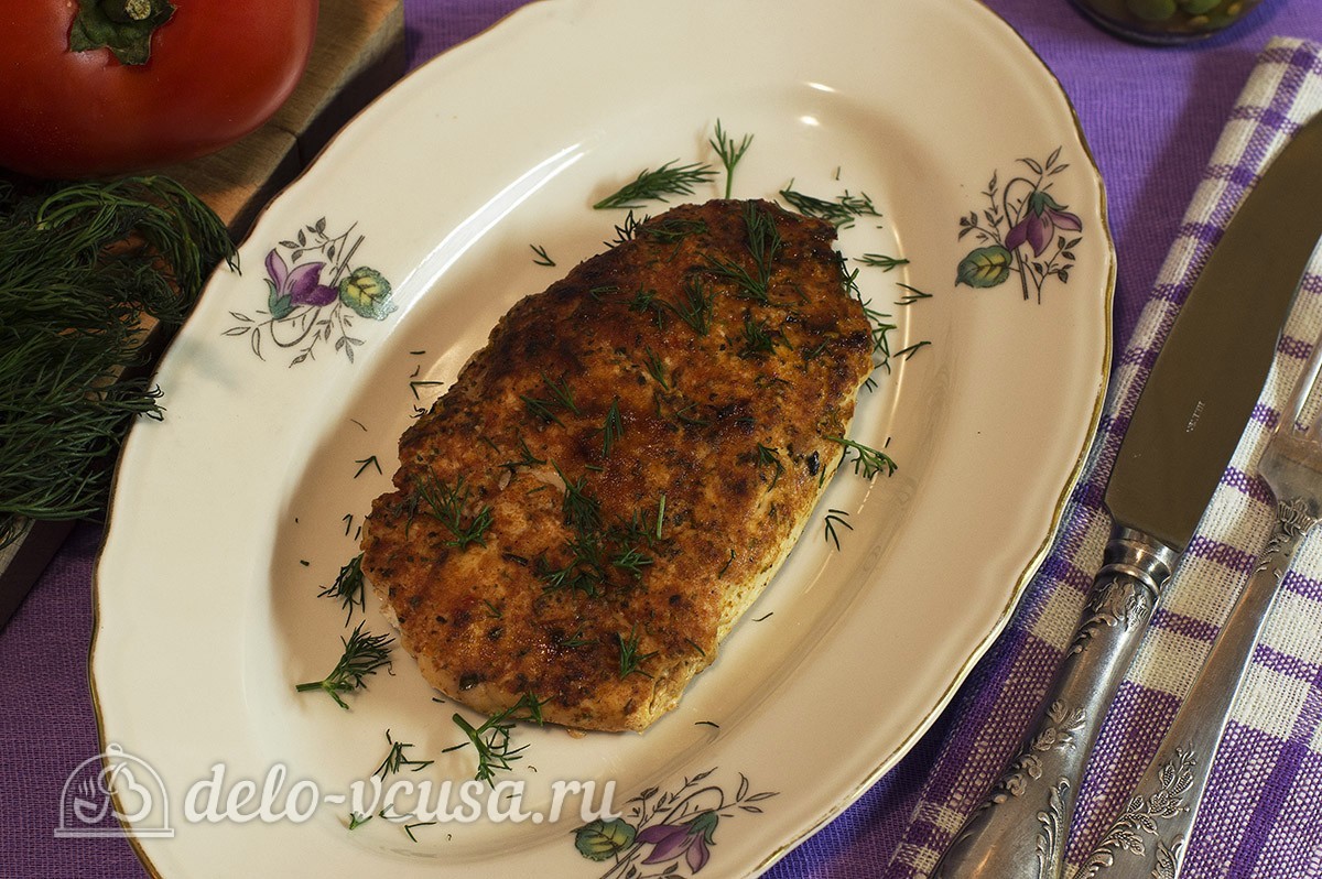 Шаг 7 приготовления Куриное филе жареное на сковороде