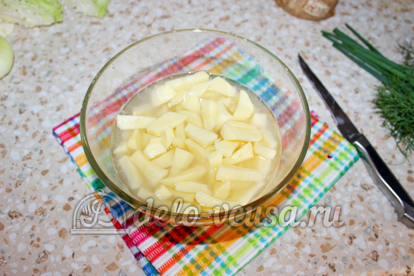 Шаг 3 приготовления Борщ со свининой