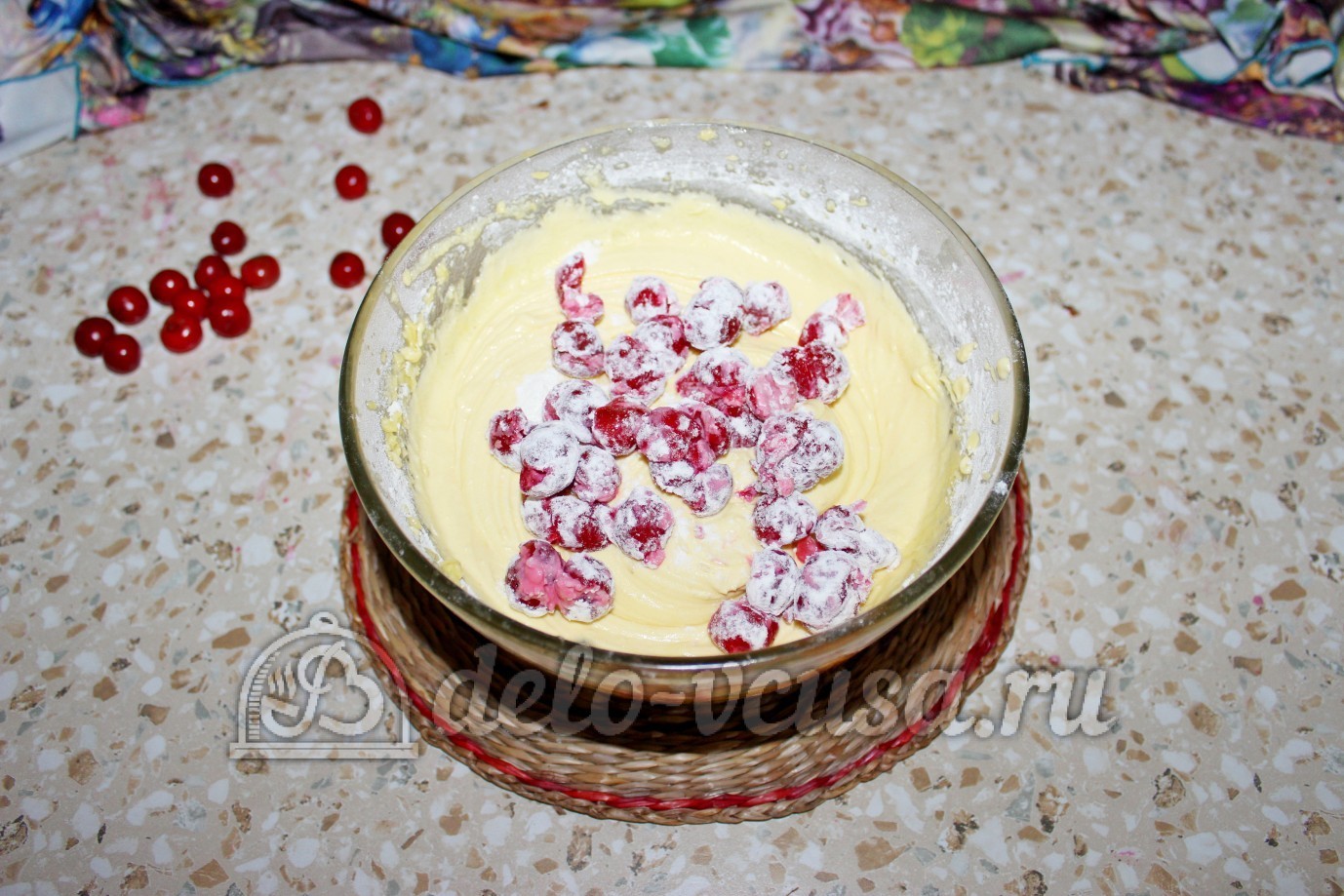 Шаг 8 приготовления Кекс с вишней