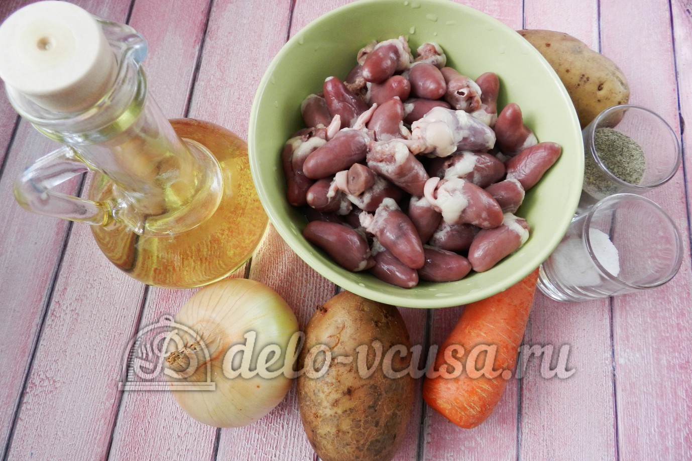 Ингредиенты Суп из куриных сердечек Фото ингредиенты Суп из куриных сердечек