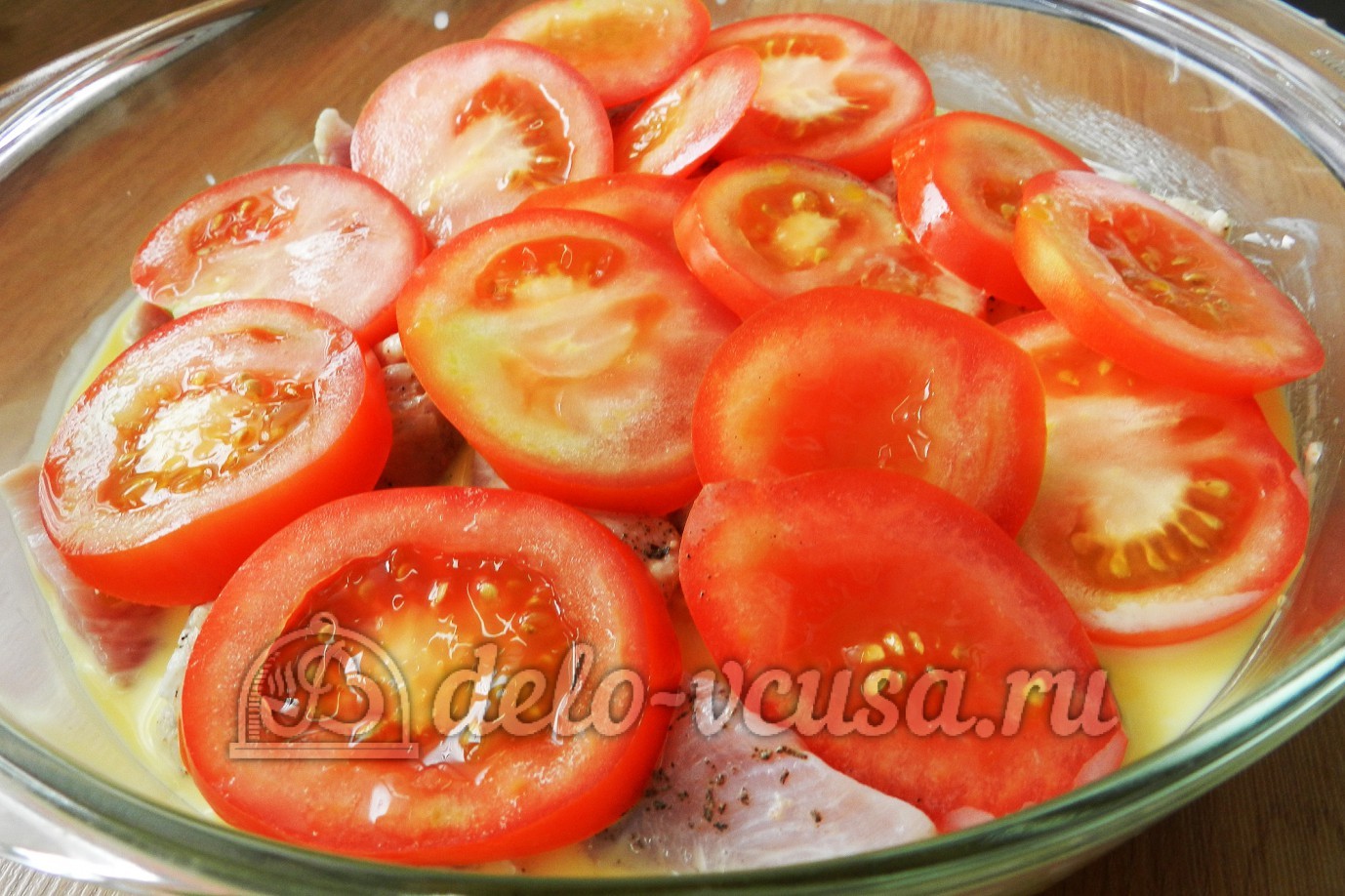 Шаг 13 приготовления Свинина с овощами в духовке