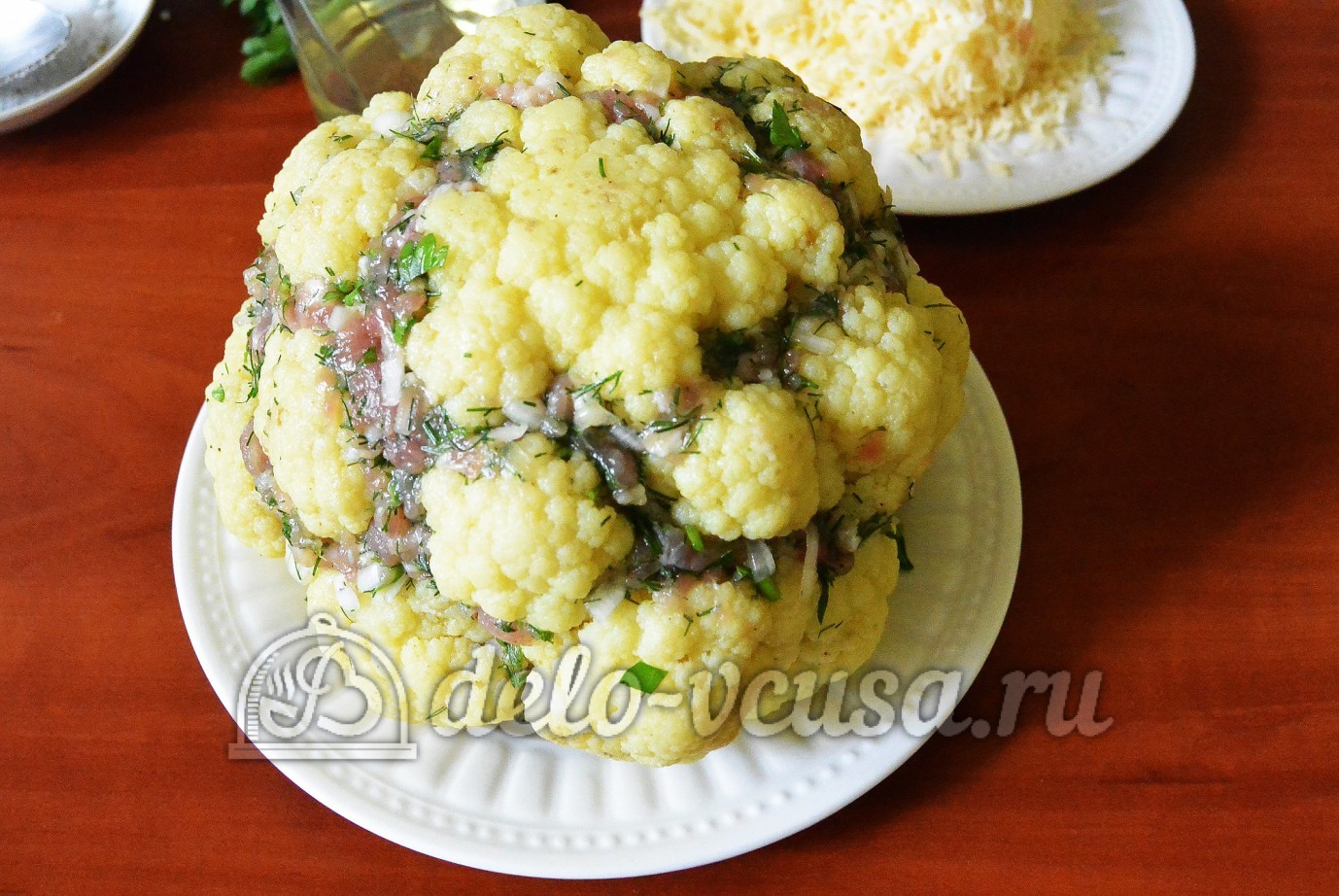 Шаг 9 приготовления Фаршированная цветная капуста