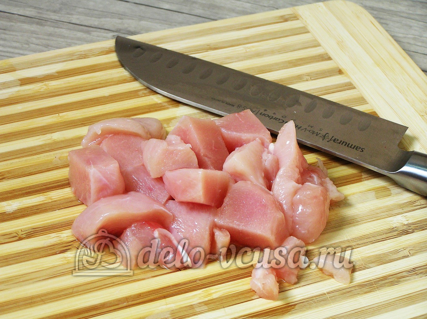 Шаг 2 приготовления Куриные шашлычки на шпажках