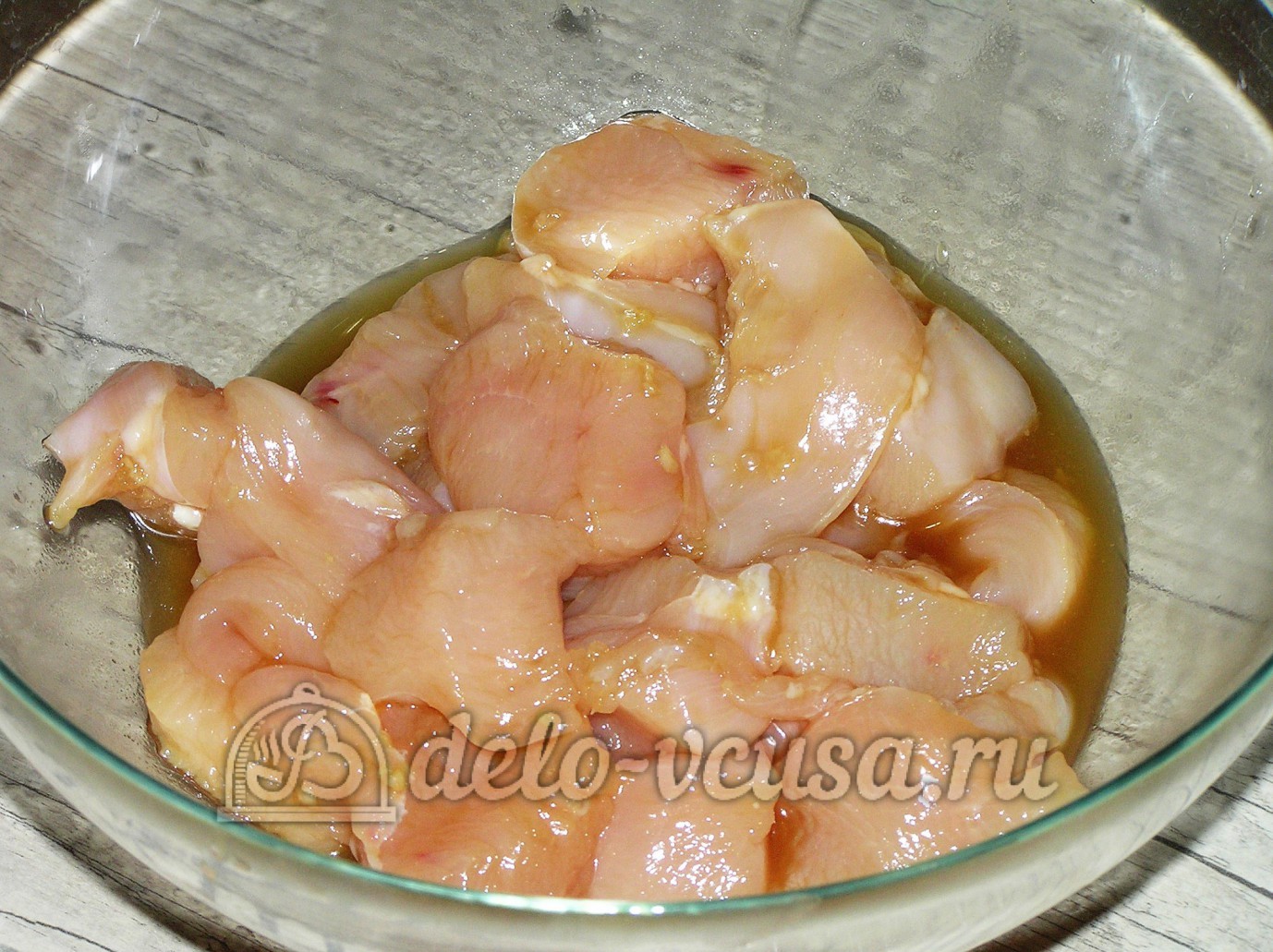 Шаг 3 приготовления Куриные шашлычки на шпажках